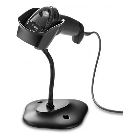 Czytnik Zebra DS2208 ciemny z podstawką Czytnik DS2208 ciemny na podstawce