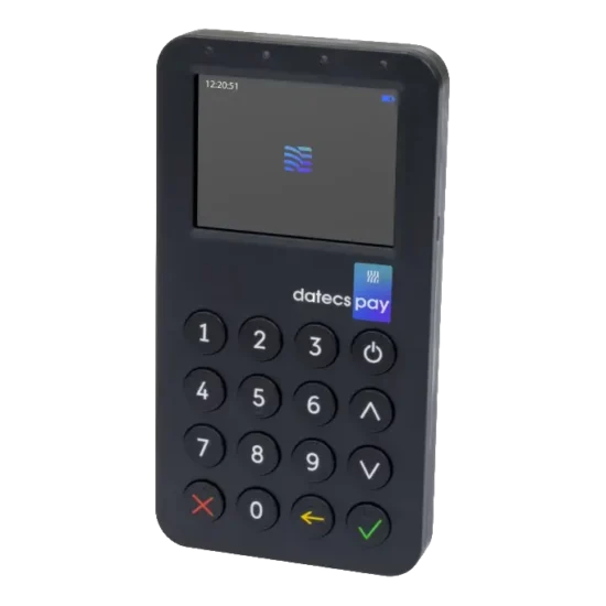 terminal płatniczy datecs-bluepad-55-bok Mobilny terminal płatniczy - widok z boku