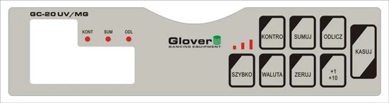 glover gc 20 uv mg panel Klawiatura liczarki GC-20 po polsku
