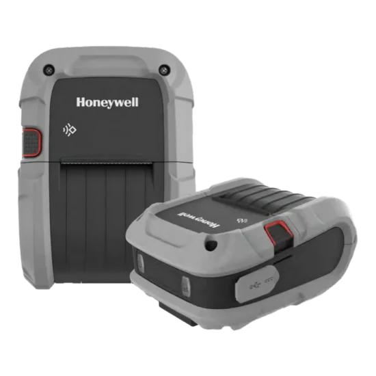 honeywell rp2f zlożony i rozłożony Honeywell RP2F mobilna drukarka termiczna - widok z przodu i z boku