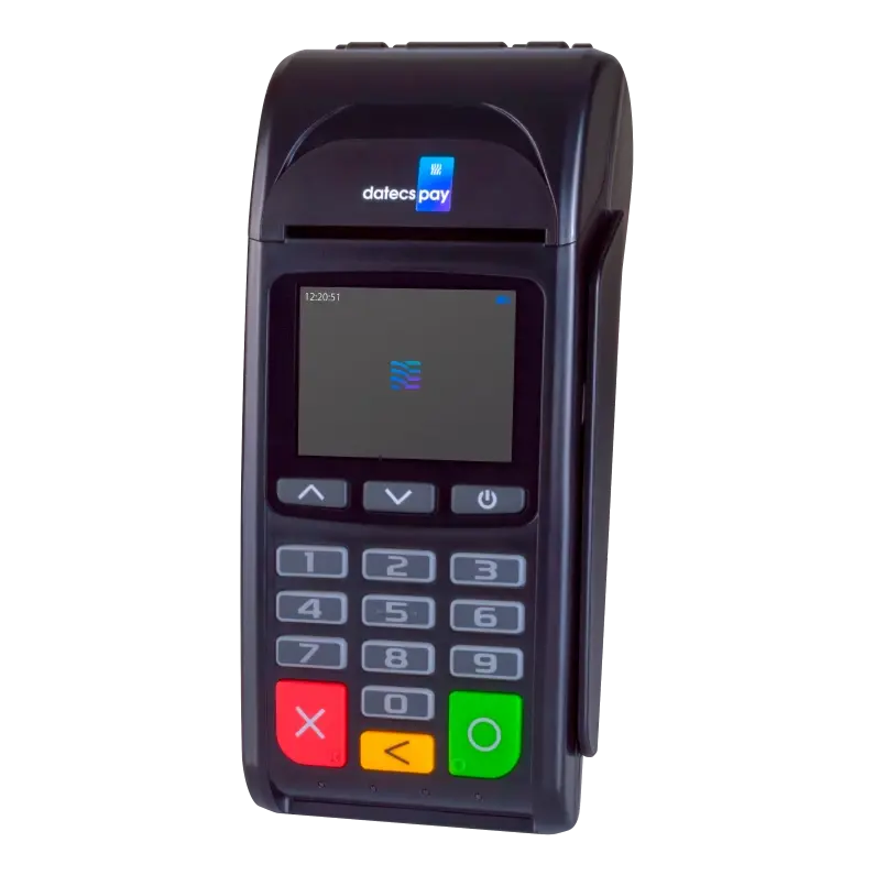 terminal datecs bluepad 5000 front Terminal płatniczy z drukarką - widok z przodu