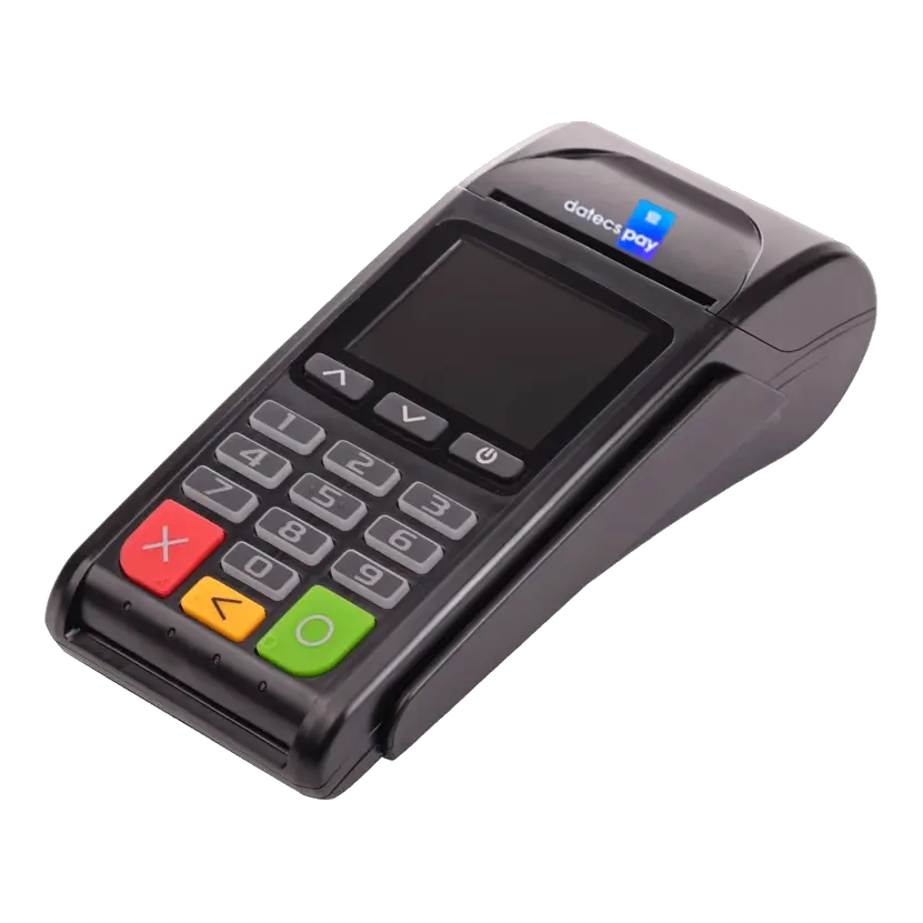 terminal datecs bluepad 5000 przod bok Datecs BluePad-5000 terminal płatniczy z wbudowaną drukarką