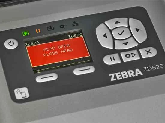 zebra zd620d kolorowy wyswietlacz Zbliżenie na kolorowy wyświetlacz LCD